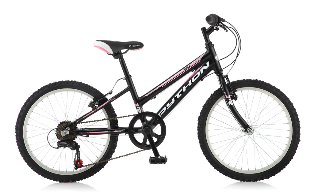 Python Rock - Junior Mountain Bike - Girls - 20” Wheels - Black