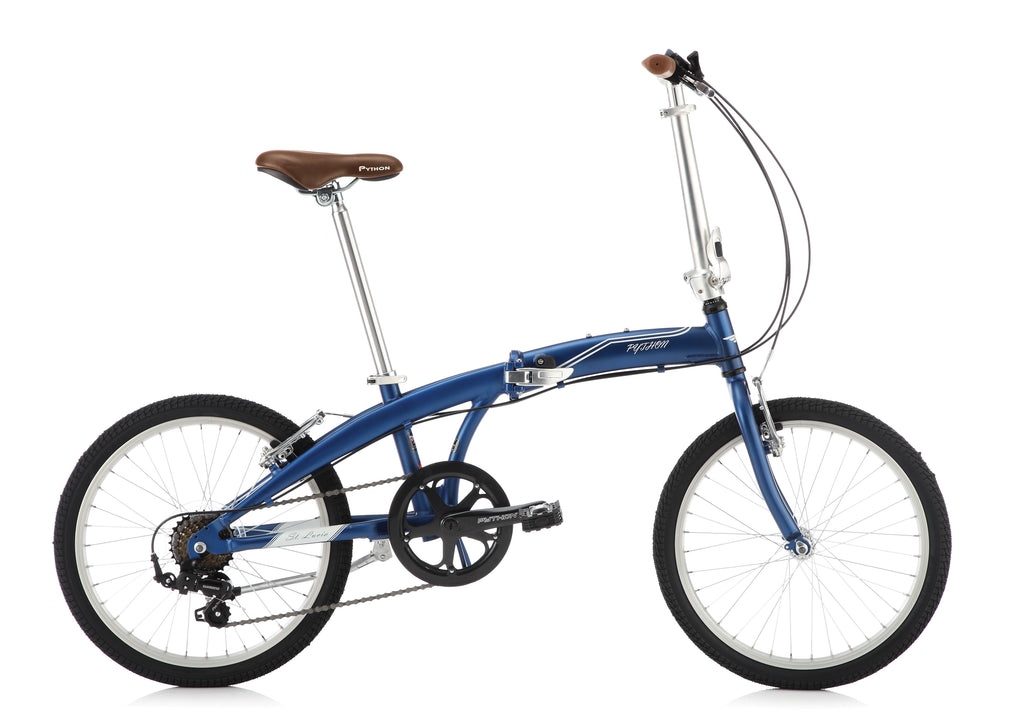 Python St. Lucia - Folding Bike - 16” Wheels - Classic Blue