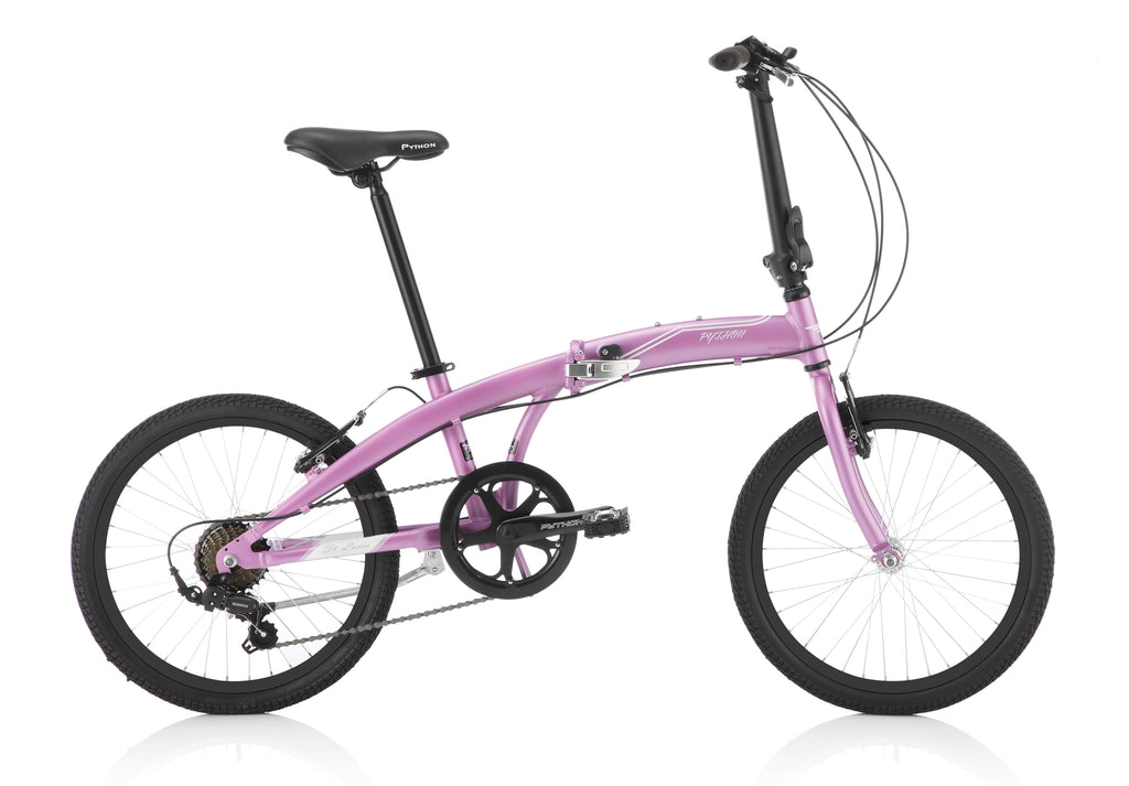 Python St. Lucia - Folding Bike - 16” Wheels - Classic Purple