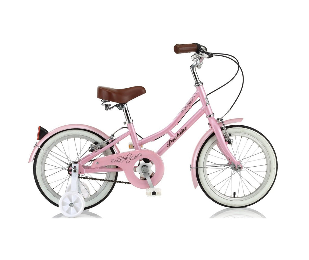 ProBike Mini Vintage - Heritage Style Bike - 16” or 18” Wheels - Pink