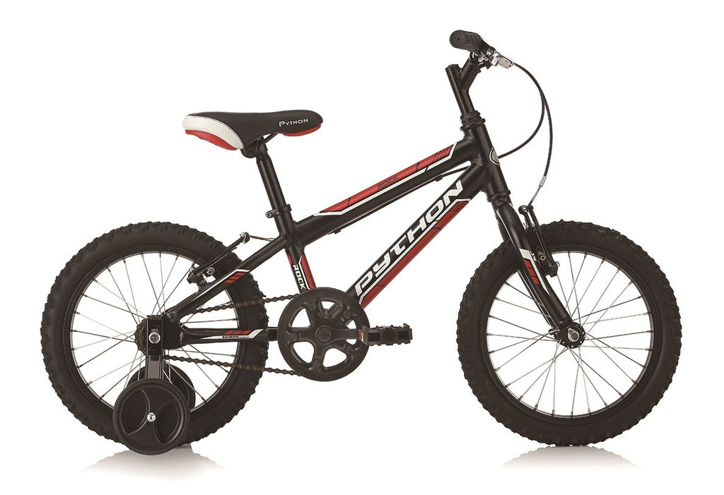 Python Rock - Junior Mountain Bike - Boys - 16” Wheels - Black