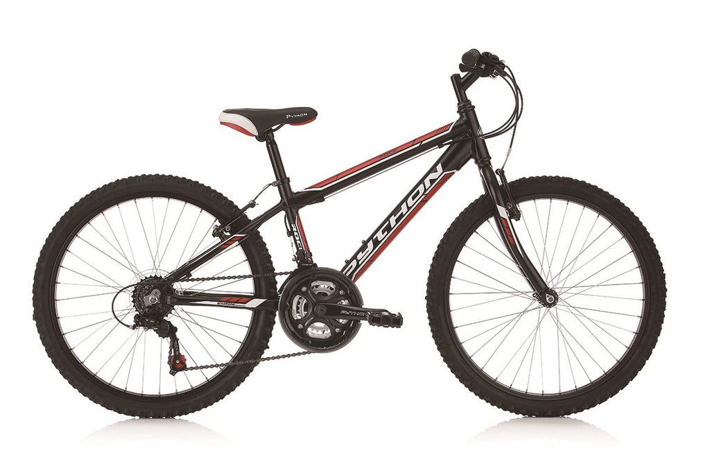 Python Rock - Junior Mountain Bike - Boys - 24” Wheels - Black