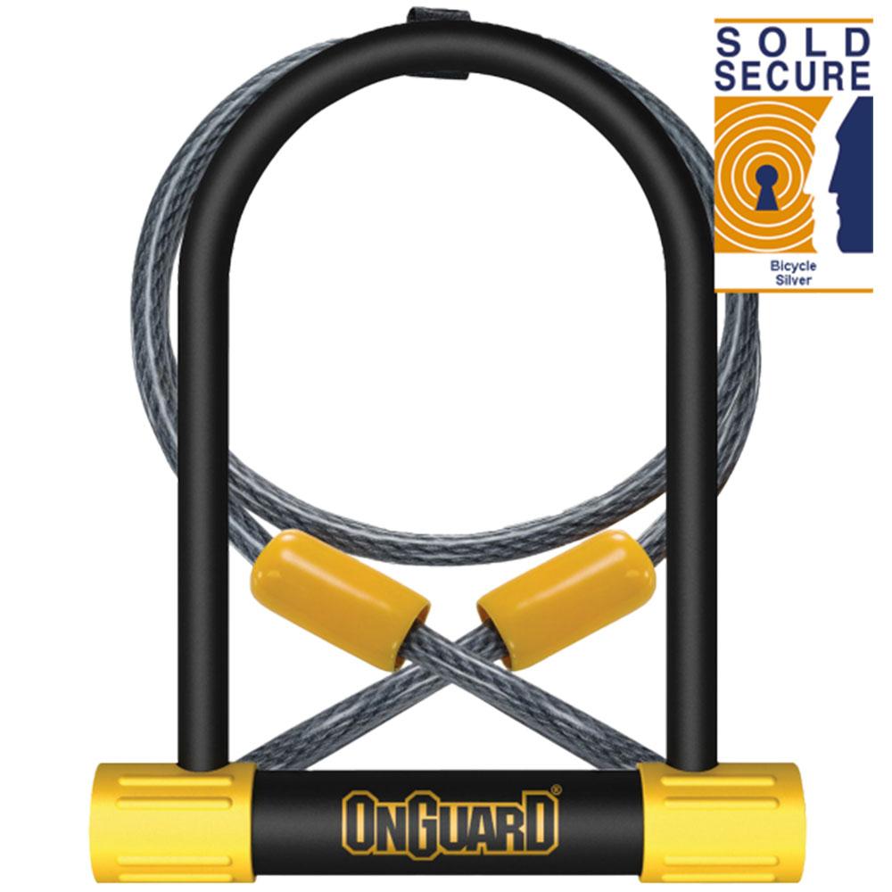 OnGuard Bike D-Lock/Cable 115 x 230 x 13mm Bulldog SS