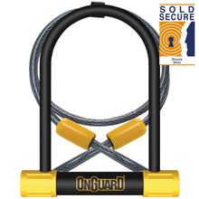 Load image into Gallery viewer, OnGuard Bike D-Lock/Cable 115 x 230 x 13mm Bulldog SS