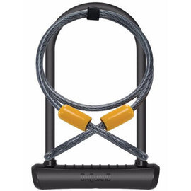 OnGuard Bike D-Lock/Cable 115 x 230 x 13mm Neon Black