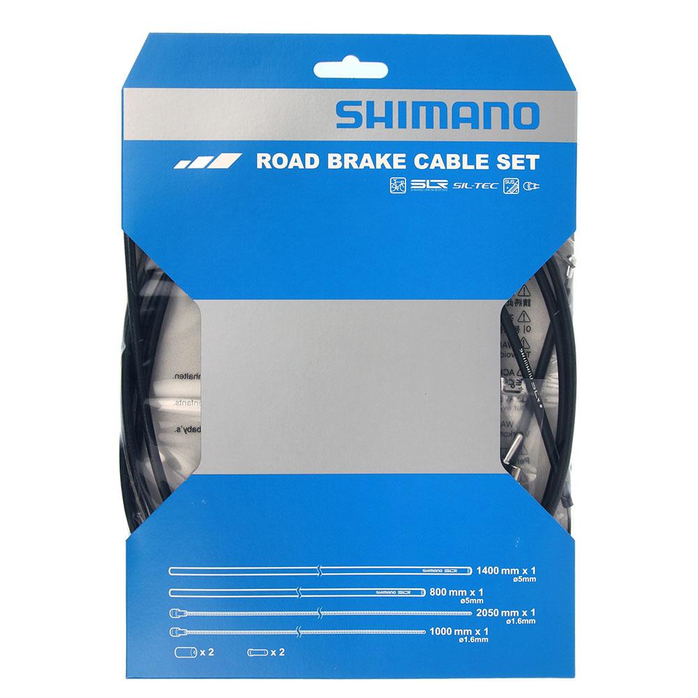 Shimano Brake Cable Set - SIL-TEC Coated Stainless Steel Inner Wire (Road Bike)