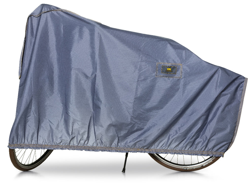 VK "E-Bike" Showerproof Single Bicycle Cover With Ventilation In Blue/Grey