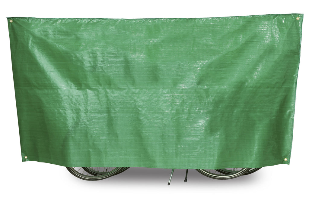 VK "Super Duo" Waterproof Lightweight Contoured Two Bicycle Cover Incl. 5M Cord In Green